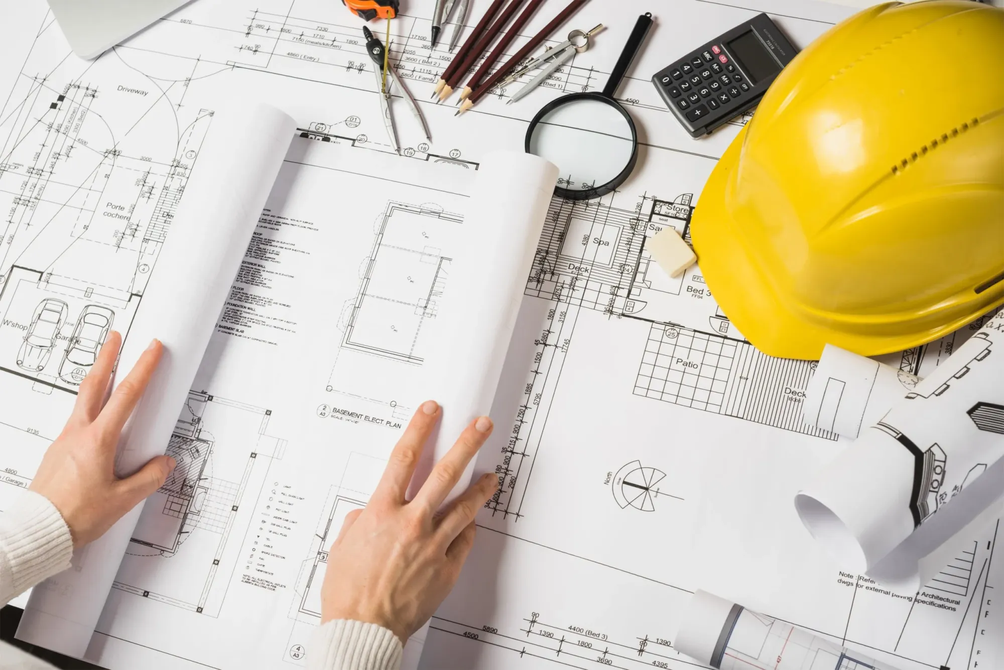 Cladding drawings and site plans